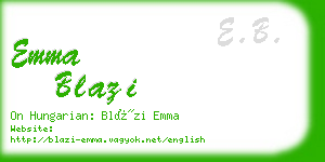 emma blazi business card